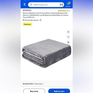 Plush Microfiber Heated Blanket - Gray